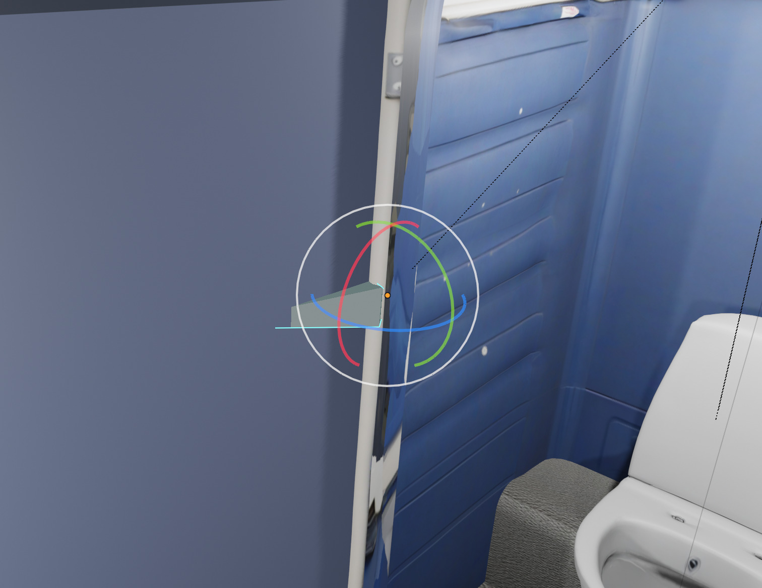 Portable Toilet - Rigged  Low-poly 3D model_11