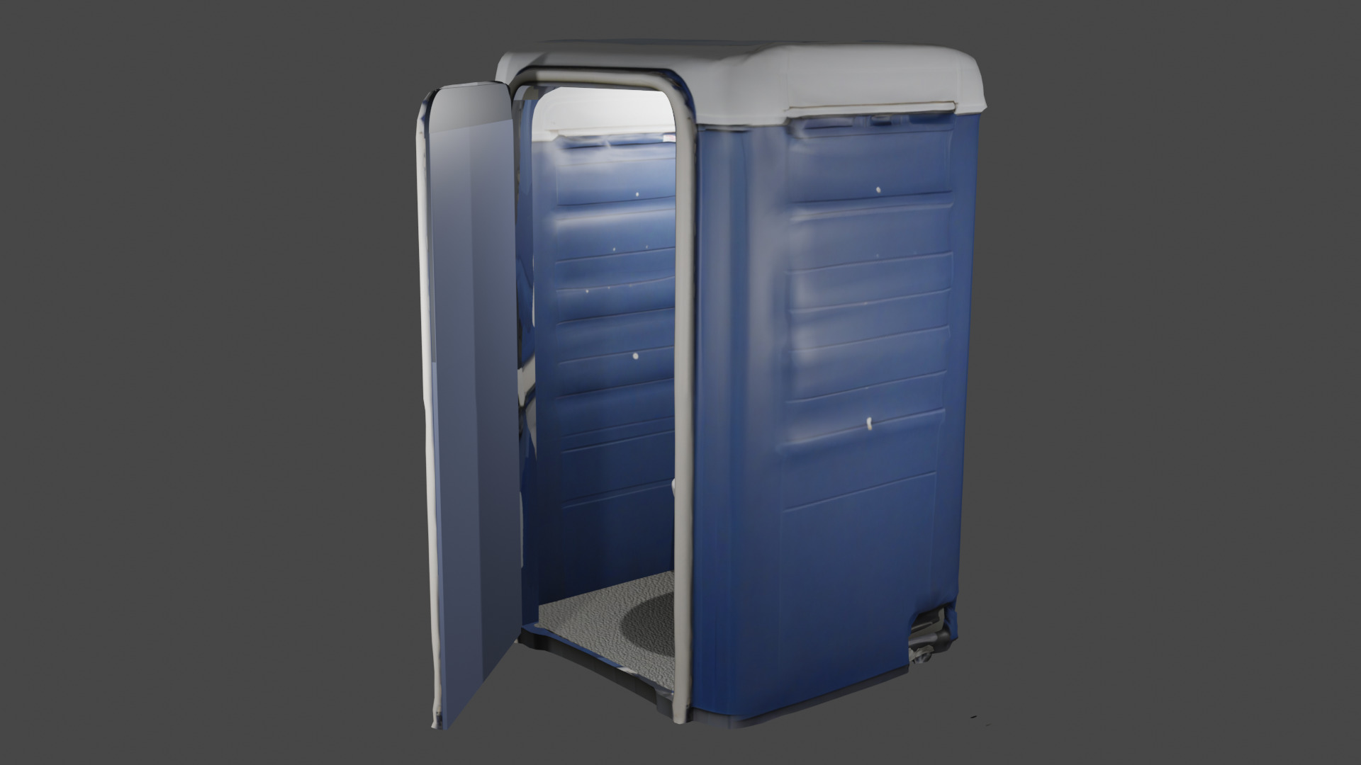 Portable Toilet - Rigged  Low-poly 3D model_4