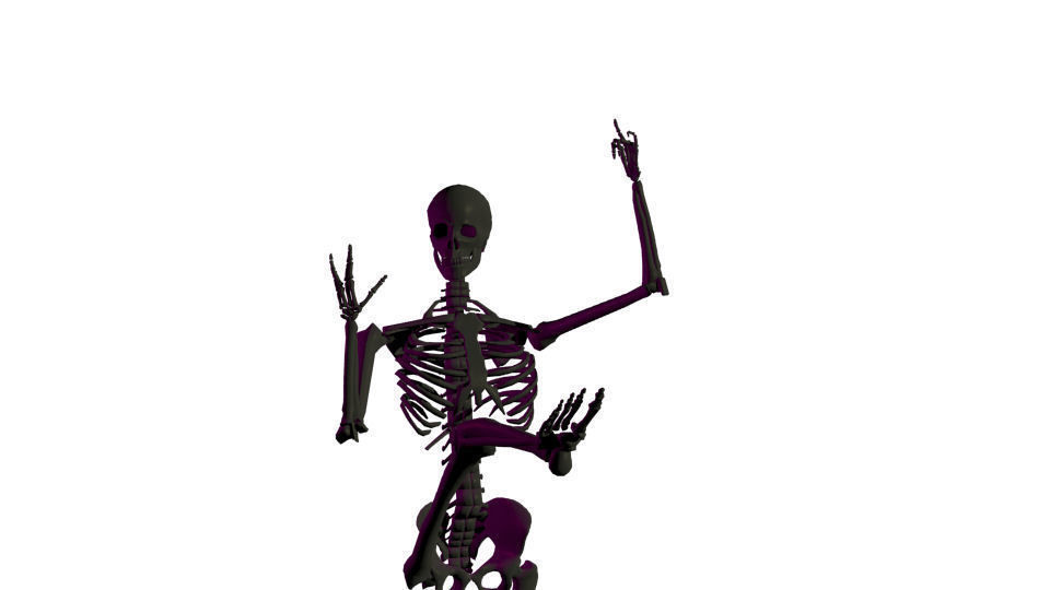 Rigged Human Skeleton 3D model_2