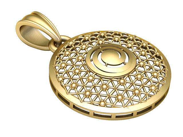 DIAMOUND ROUND PENDANT 3D print model
