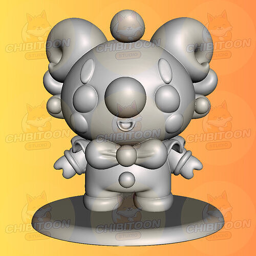 Varlo The Whimsical Clown Chibi Kawaii 3D print model