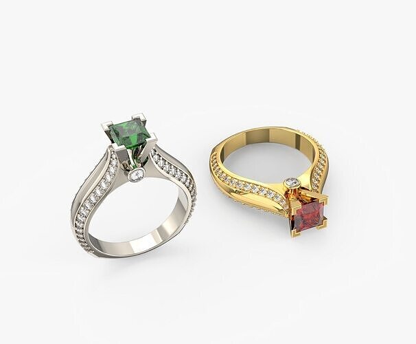 Engagement Ring 3D print model E 09 3D print model