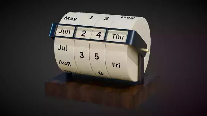 Rotating Wheel Retro Calendar