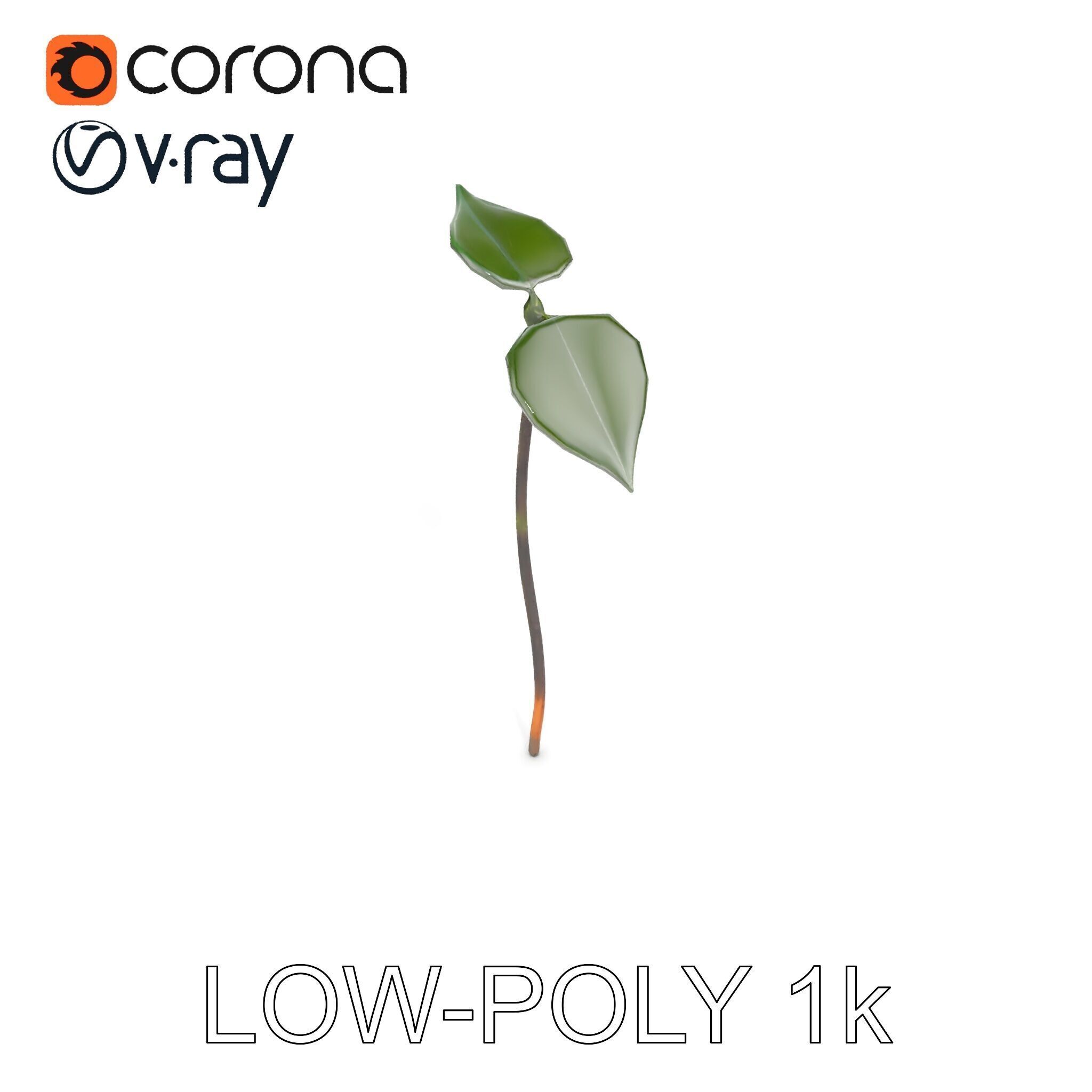 Young Plant Sprout Model Pack for Natural Environments Low-poly 3D model_23