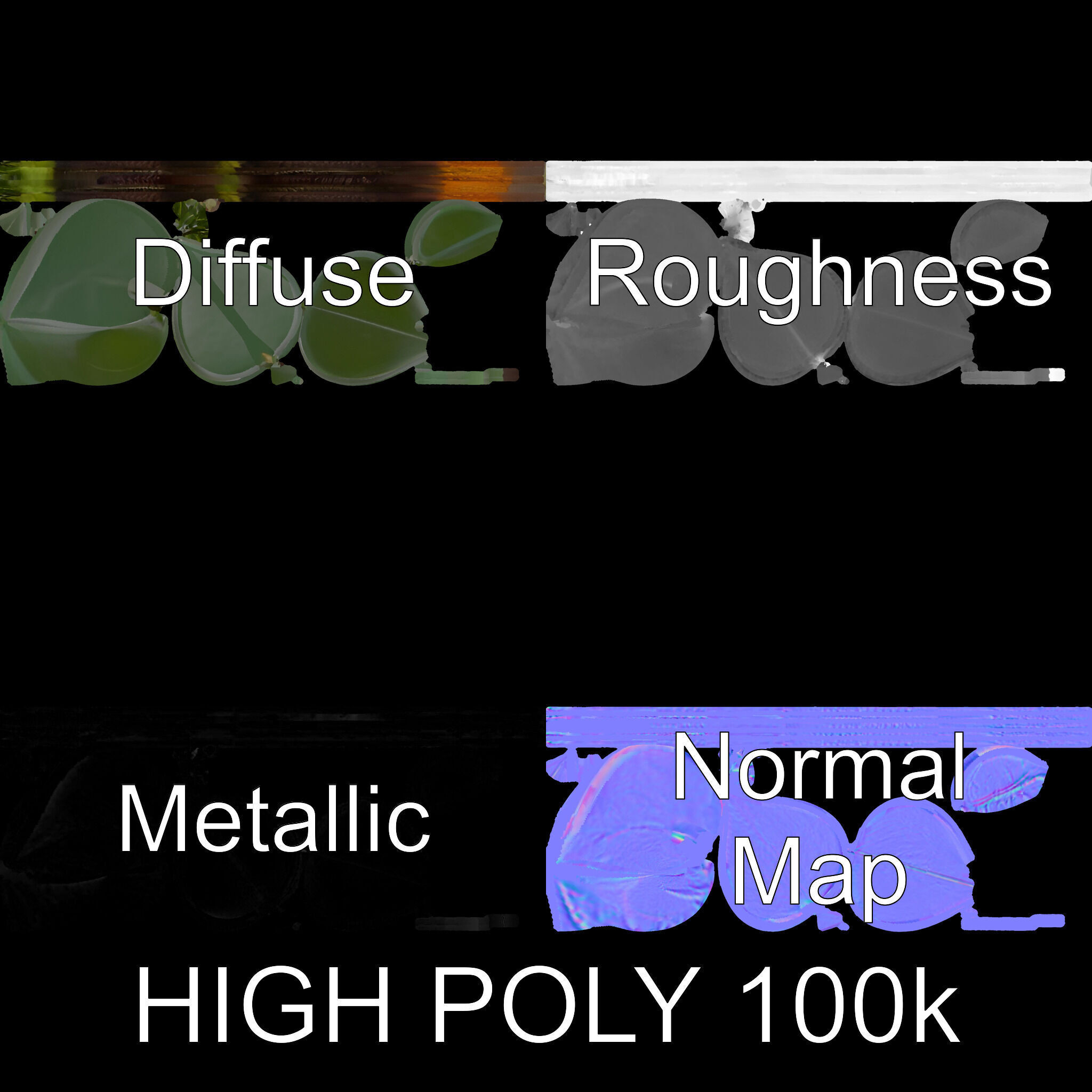 Young Plant Sprout Model Pack for Natural Environments Low-poly 3D model_4