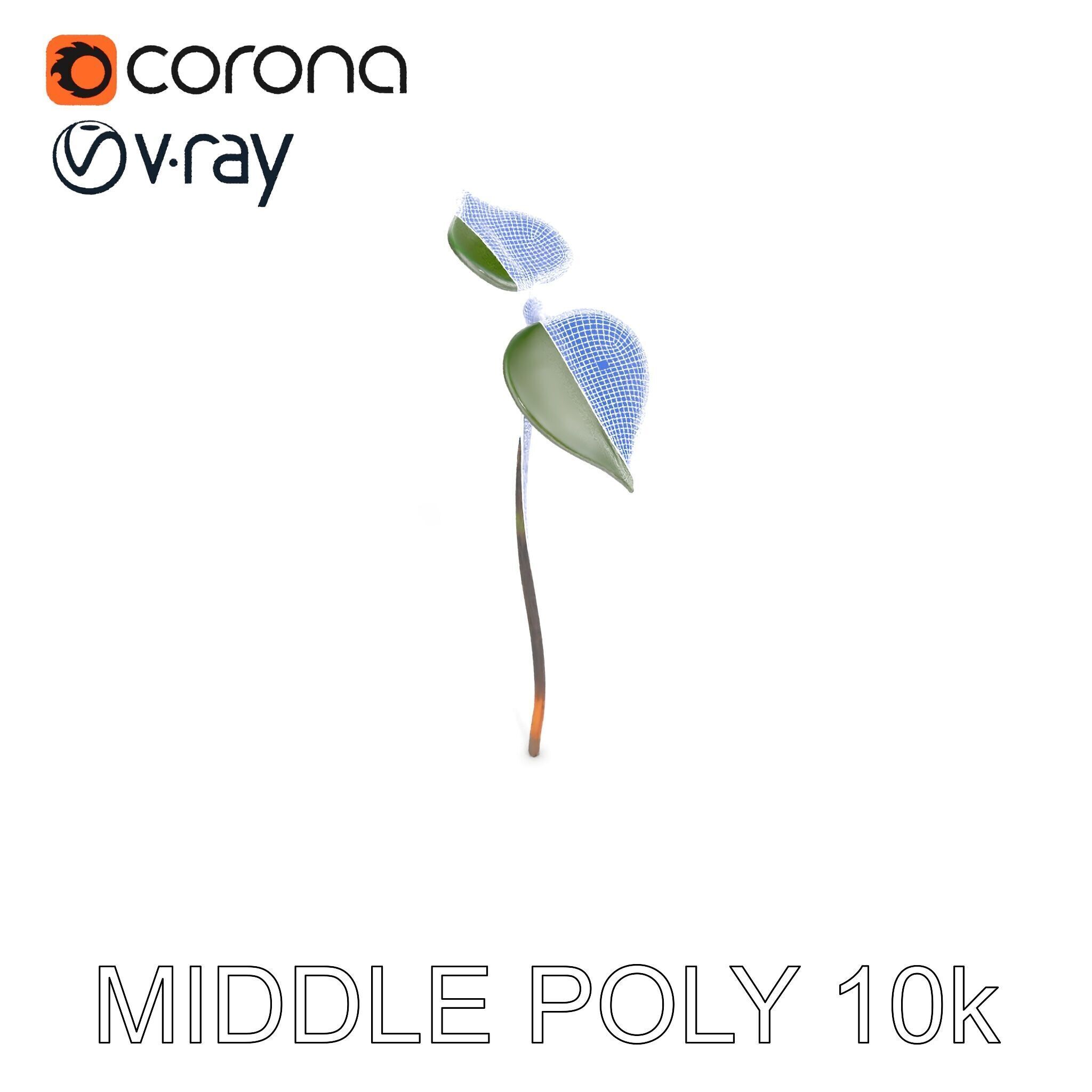 Young Plant Sprout Model Pack for Natural Environments Low-poly 3D model_28