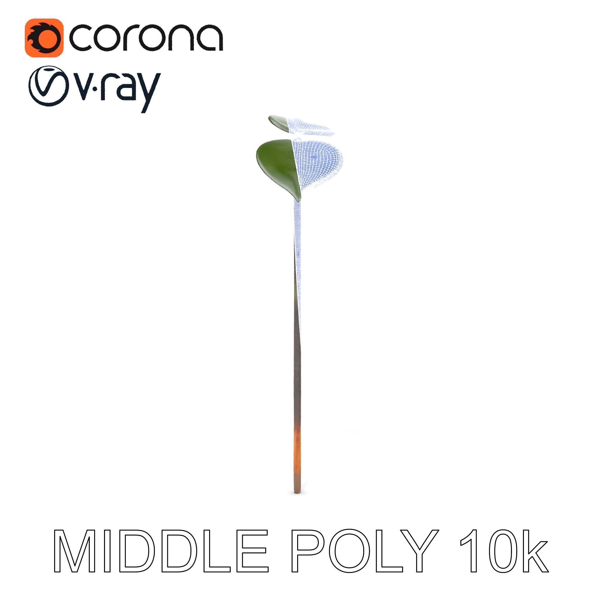 Young Plant Sprout Model Pack for Natural Environments Low-poly 3D model_31