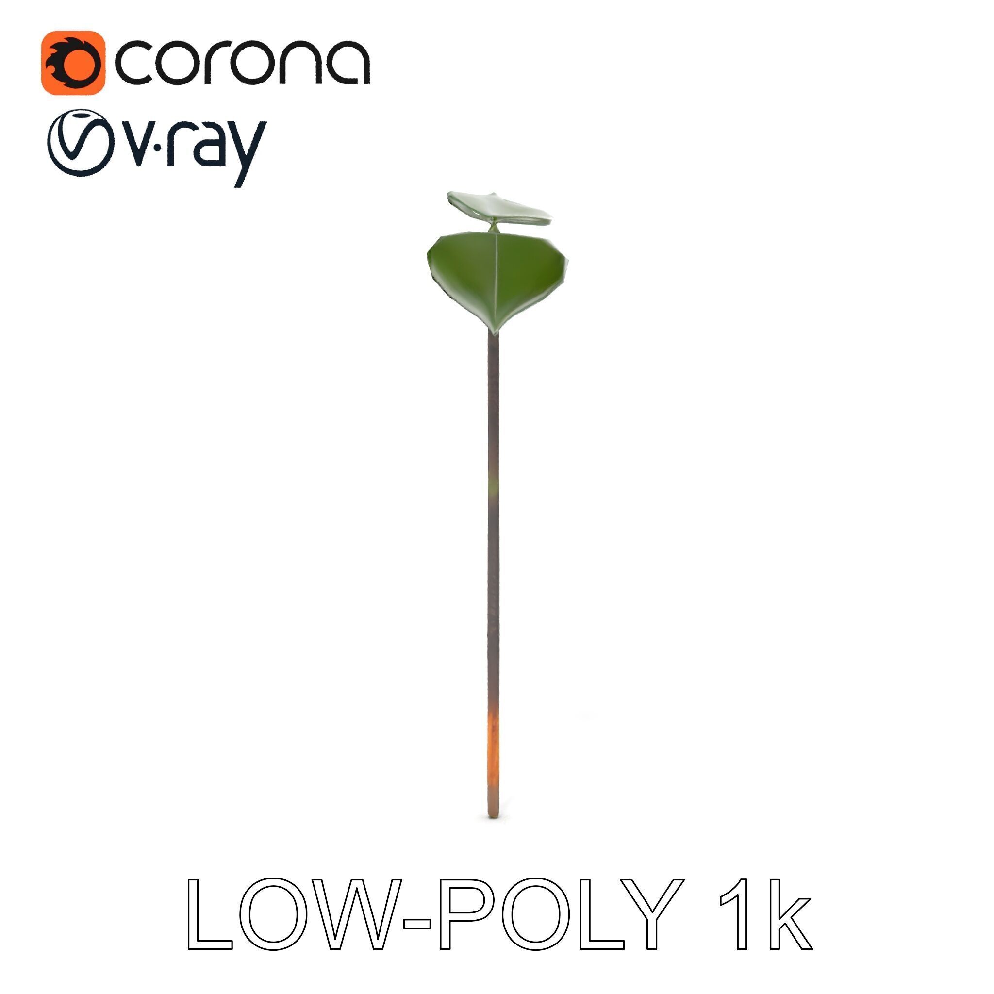 Young Plant Sprout Model Pack for Natural Environments Low-poly 3D model_18