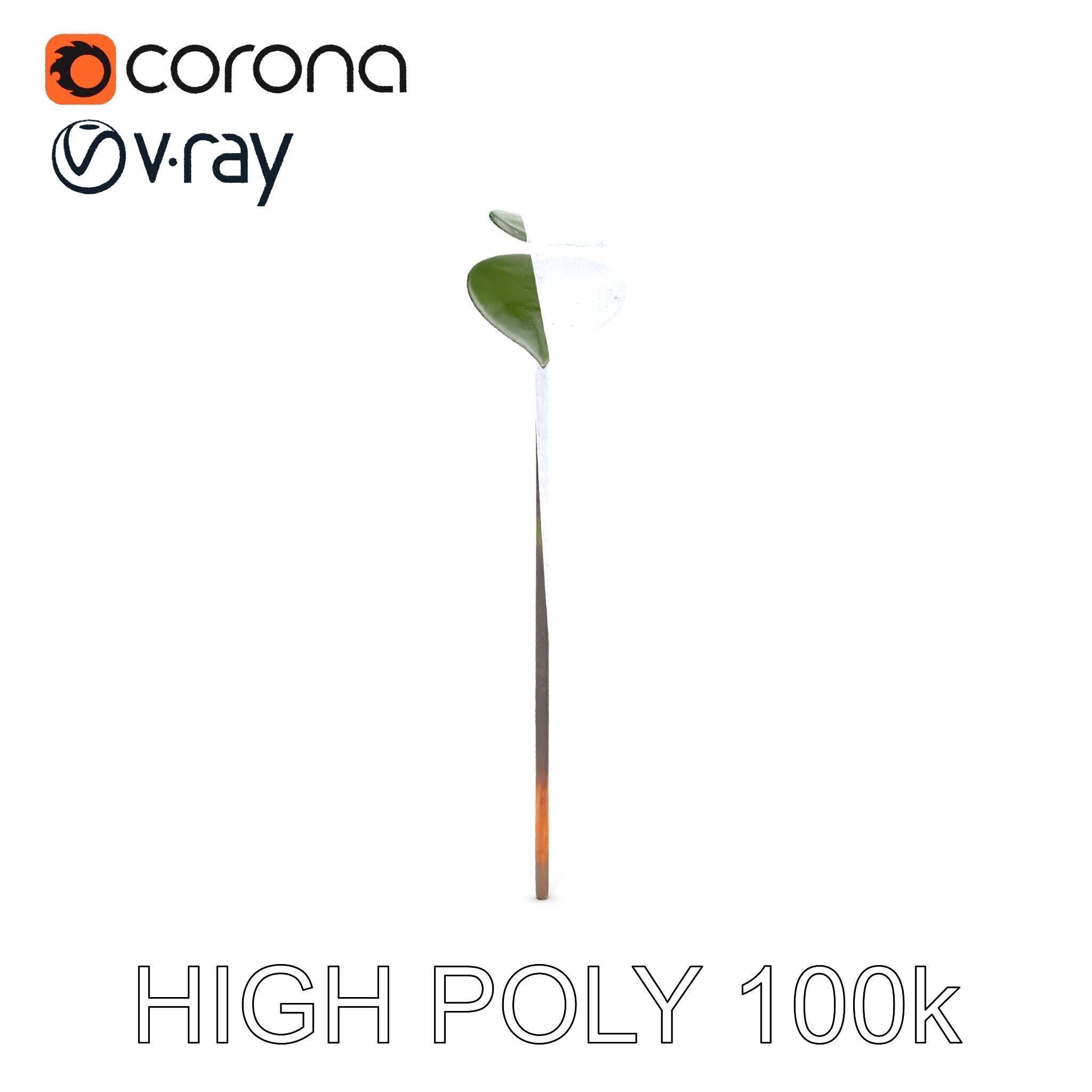 Young Plant Sprout Model Pack for Natural Environments Low-poly 3D model_36