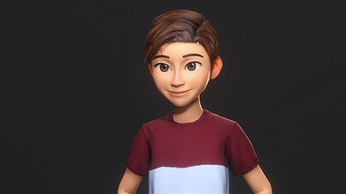 Cartoon Character Low-poly 3D model
