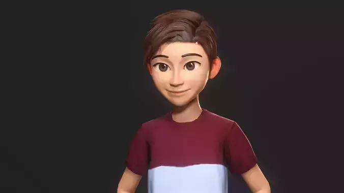 Cartoon Character Low-poly 3D model