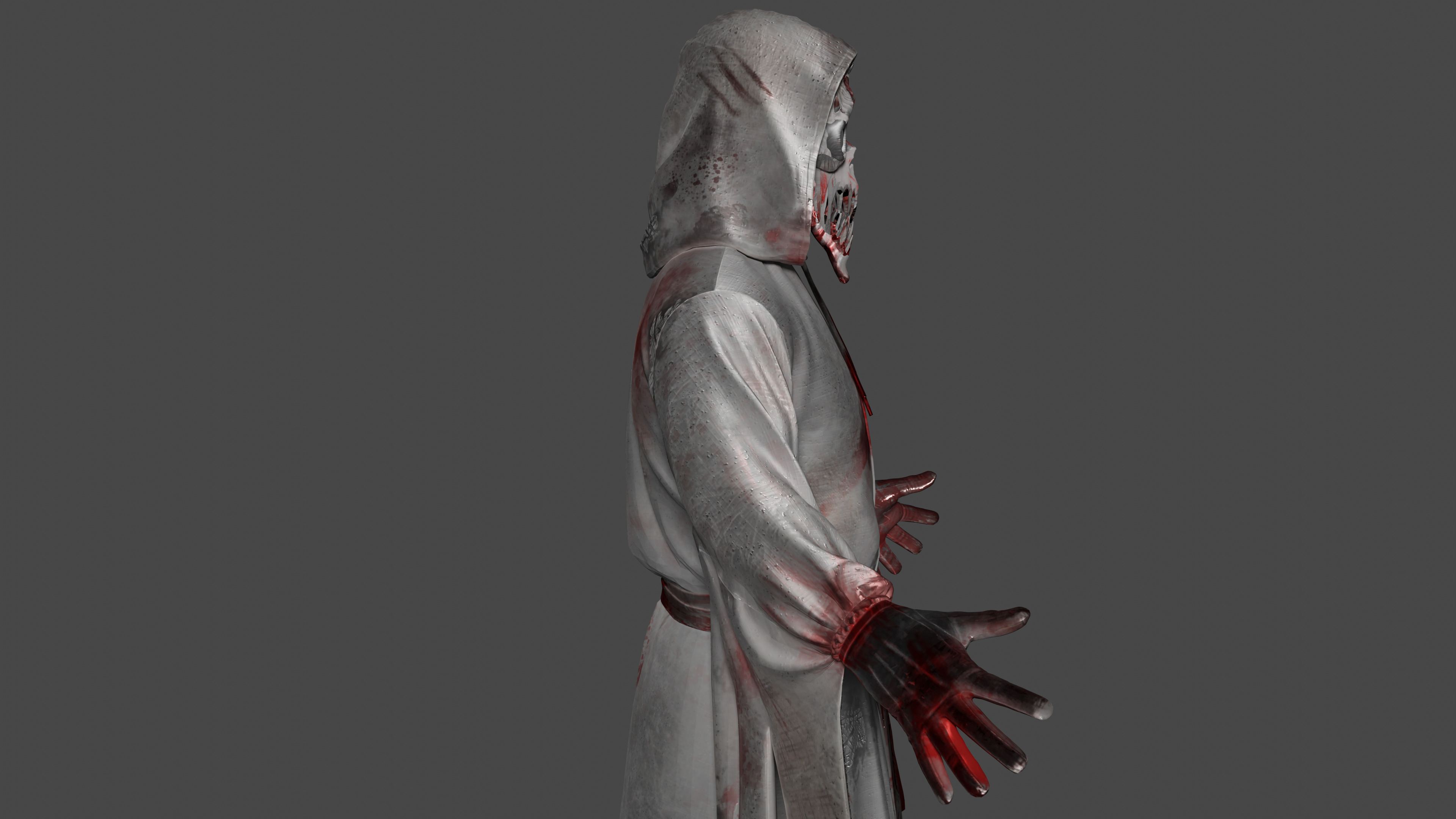 Ghost Face Low-poly 3D model_3