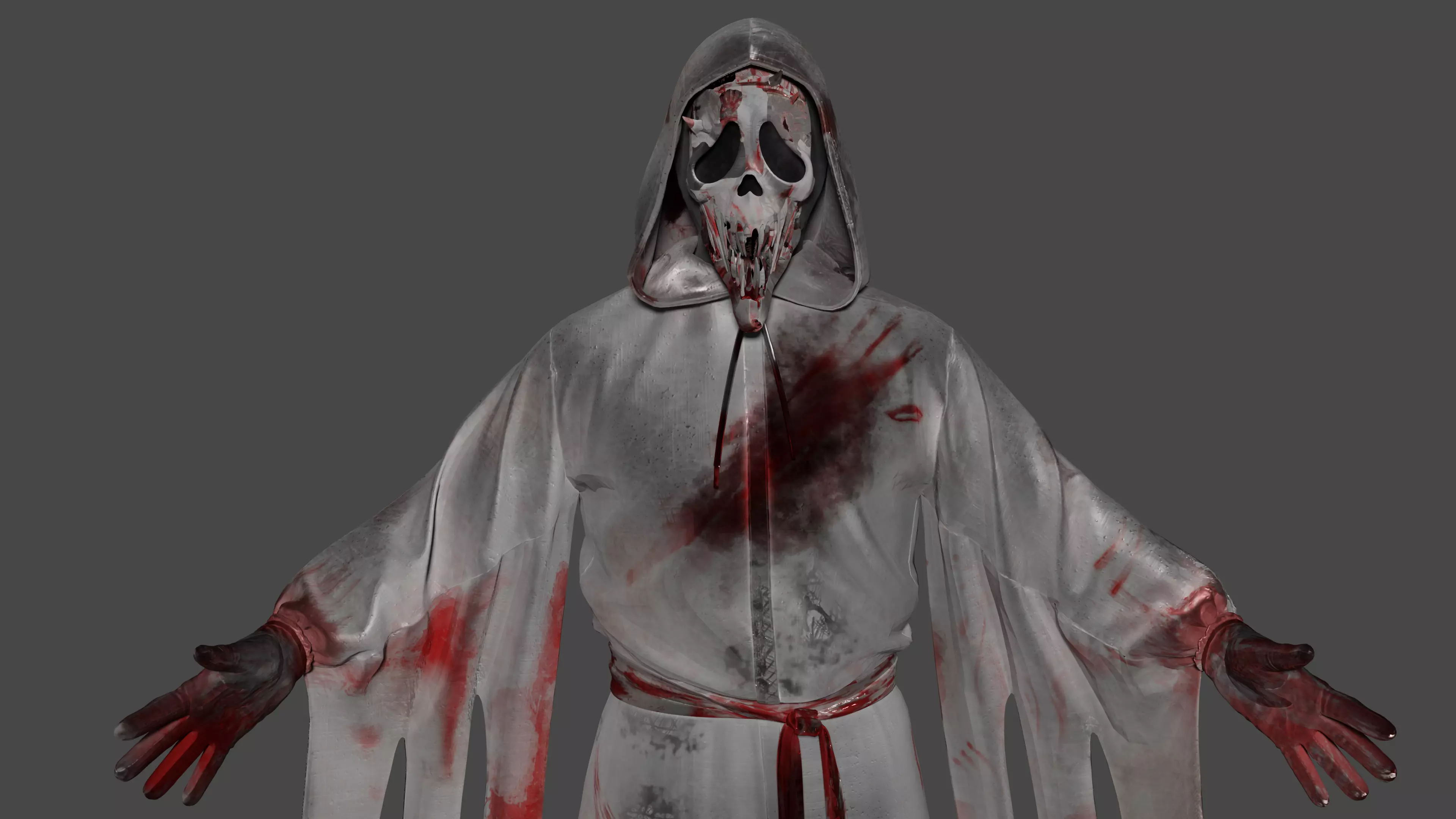 Ghost Face Low-poly 3D model_0