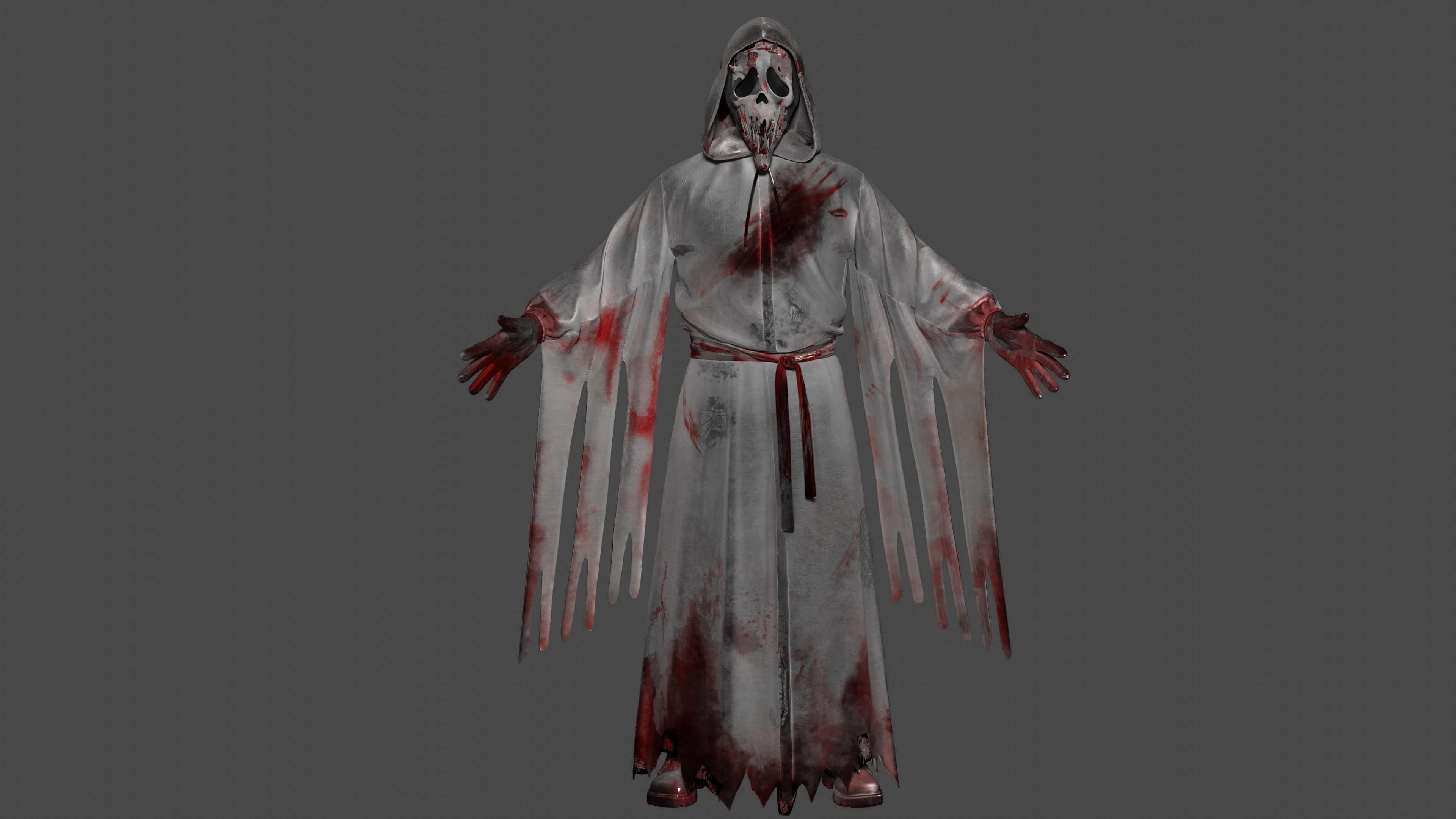 Ghost Face Low-poly 3D model_1