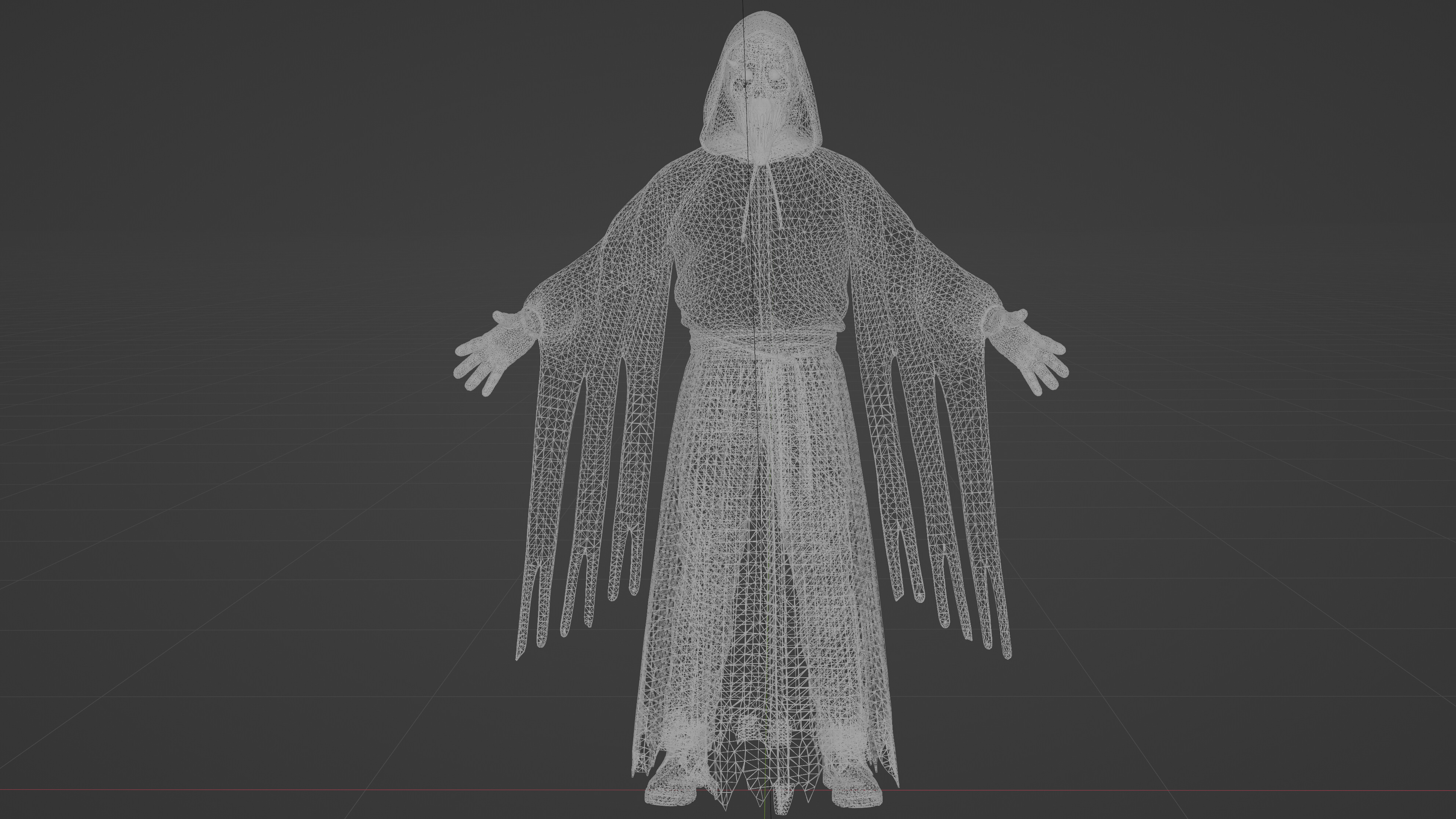 Ghost Face Low-poly 3D model_6