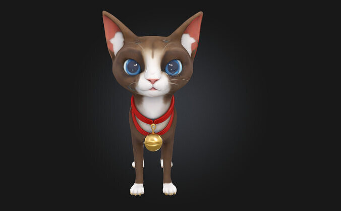 Playful Kitty  Whiskers Wiggles and Wonder 3D model