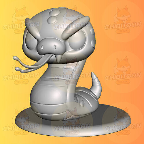 Snakara The Viper with a Vicious Charm Chibi Kawaii 3D print model