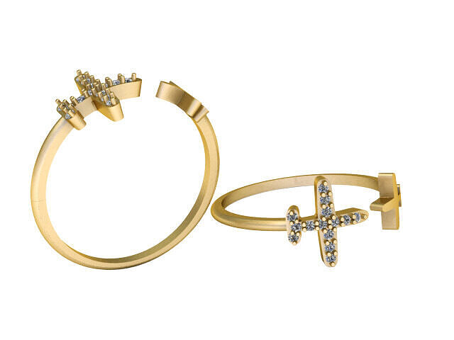 DIAMOUND GOLD RING 3D P-RINTABLE MODEL 3D print model