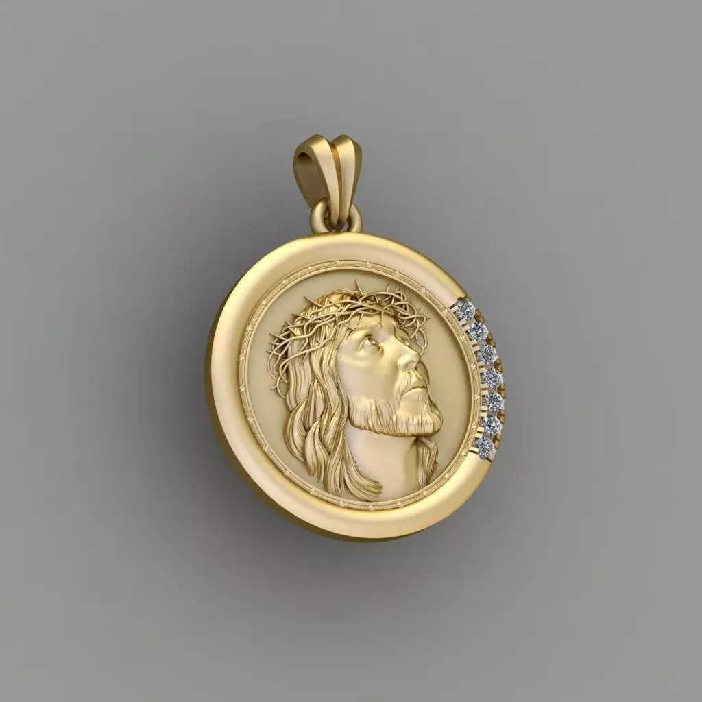 Jesus Head pendant 3D print model 3D print model