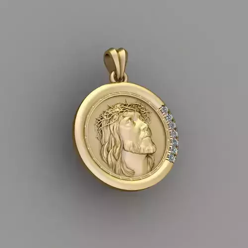 Jesus Head pendant  3D print model