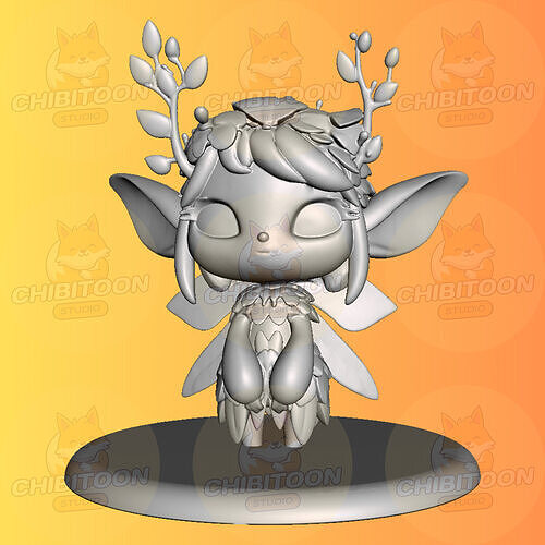 Nymflora The Enchanting Spring Nymph Chibi Kawaii 3D print model