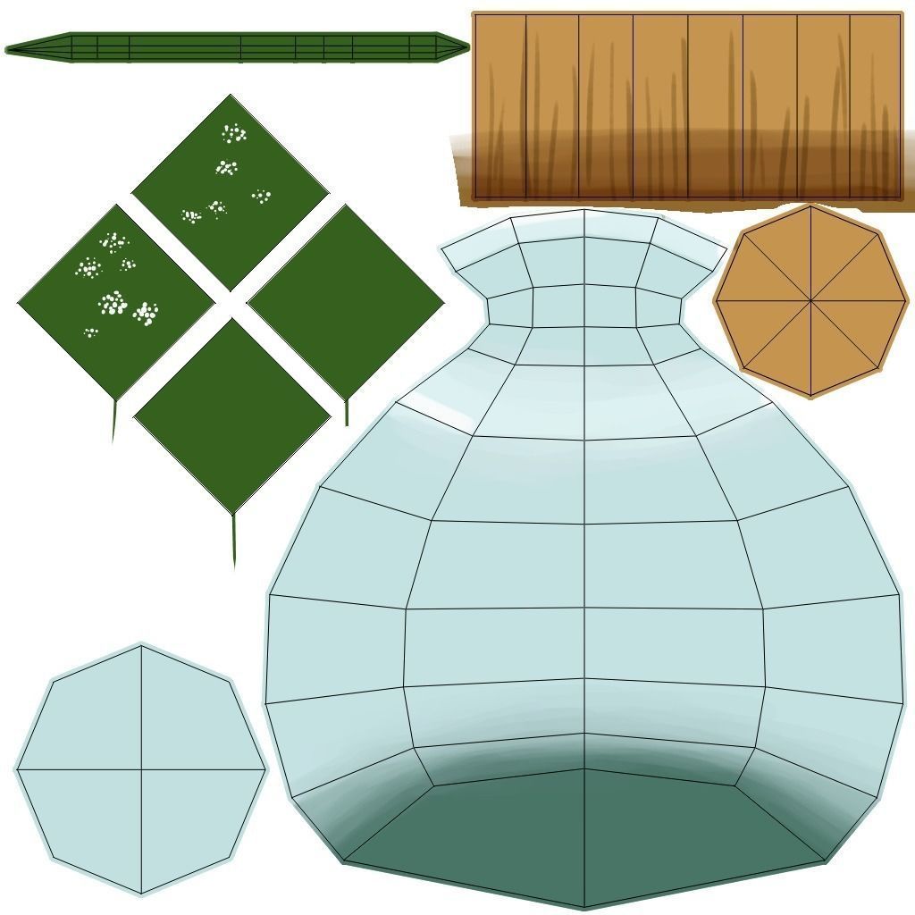 Bottle1 bottle Low-poly 3D model_8