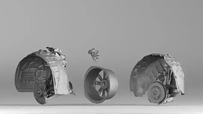 001636 3D Scan of Volkswagen Touareg 2021 Car Parts 3D print model