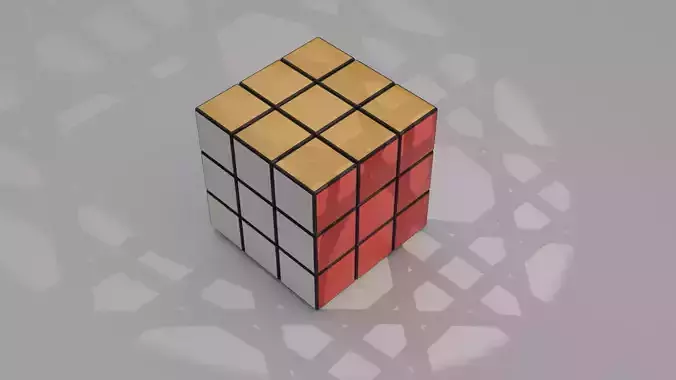 Rubikscube Low-poly 3D model