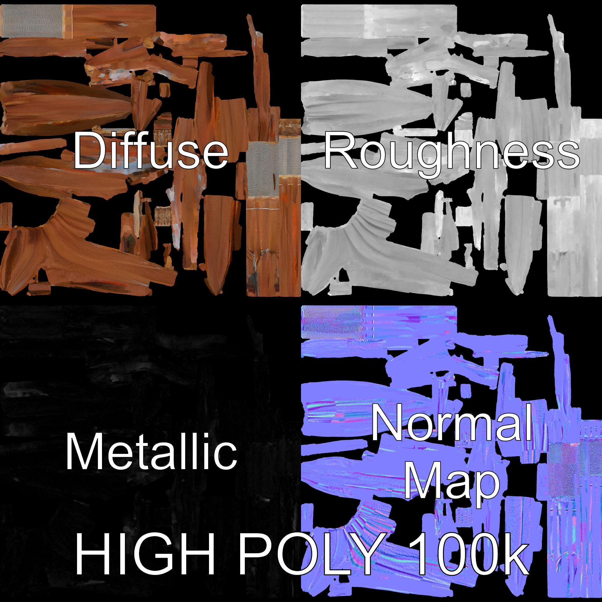 Cattail Plant Model Pack for Environment Design Low-poly 3D model_3