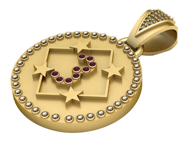 3 ROUND PENDANT 3D RPINTABLE MODEL