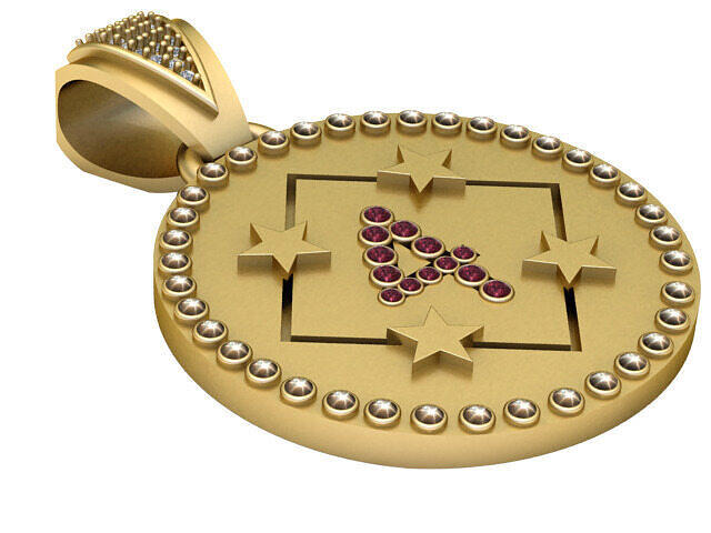4 ROUND PENDANT 3d printable model  3D print model