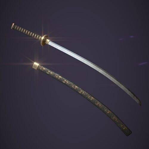 Katana Low-poly 3D model