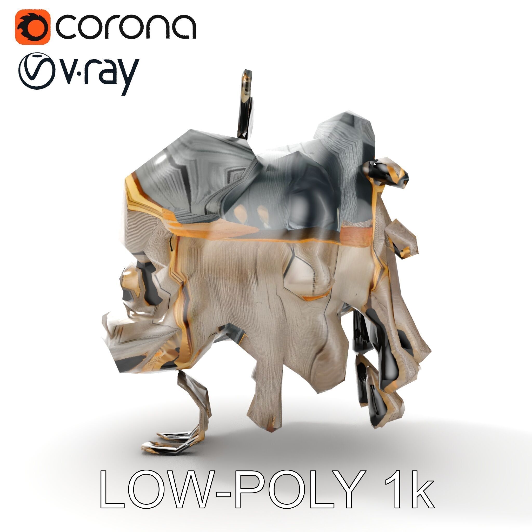 Charming Birdhouse D Model Pack for Various Applications Low-poly 3D model_7