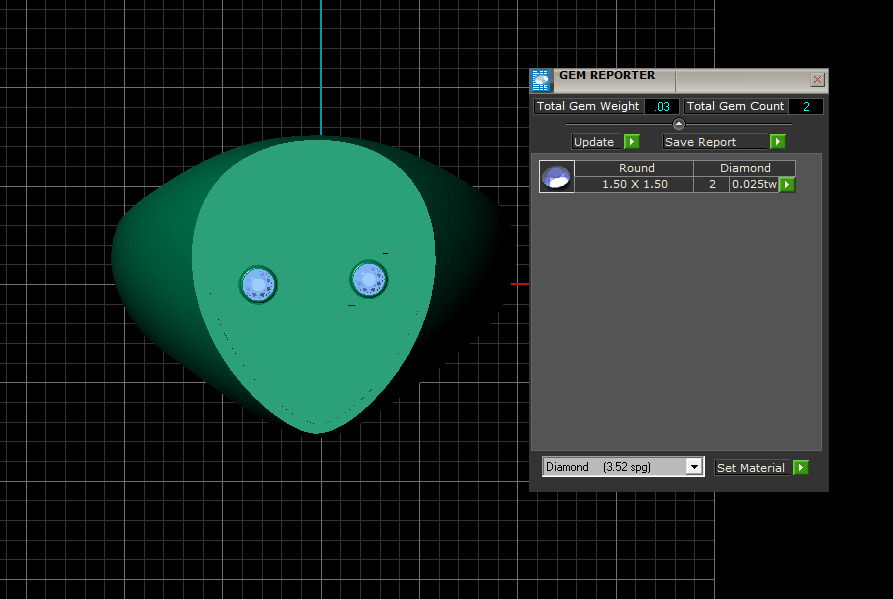 RING DIAMOUND FACES PENDANT 3D print model_5