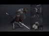 Night Spearman Low-poly 3D model_7