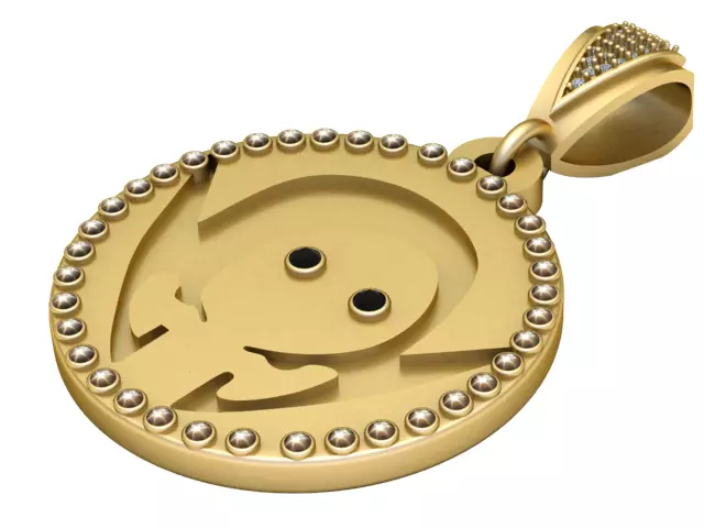 SKULL FACES PENDANT 3D print model