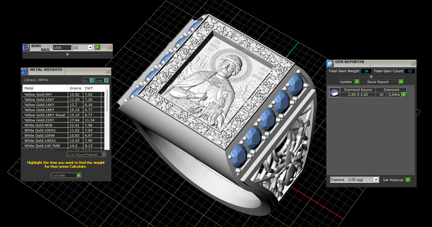 RELIGION ICON Holy Prince Dmitry Donskoy ring 3D print model 3D print model_7