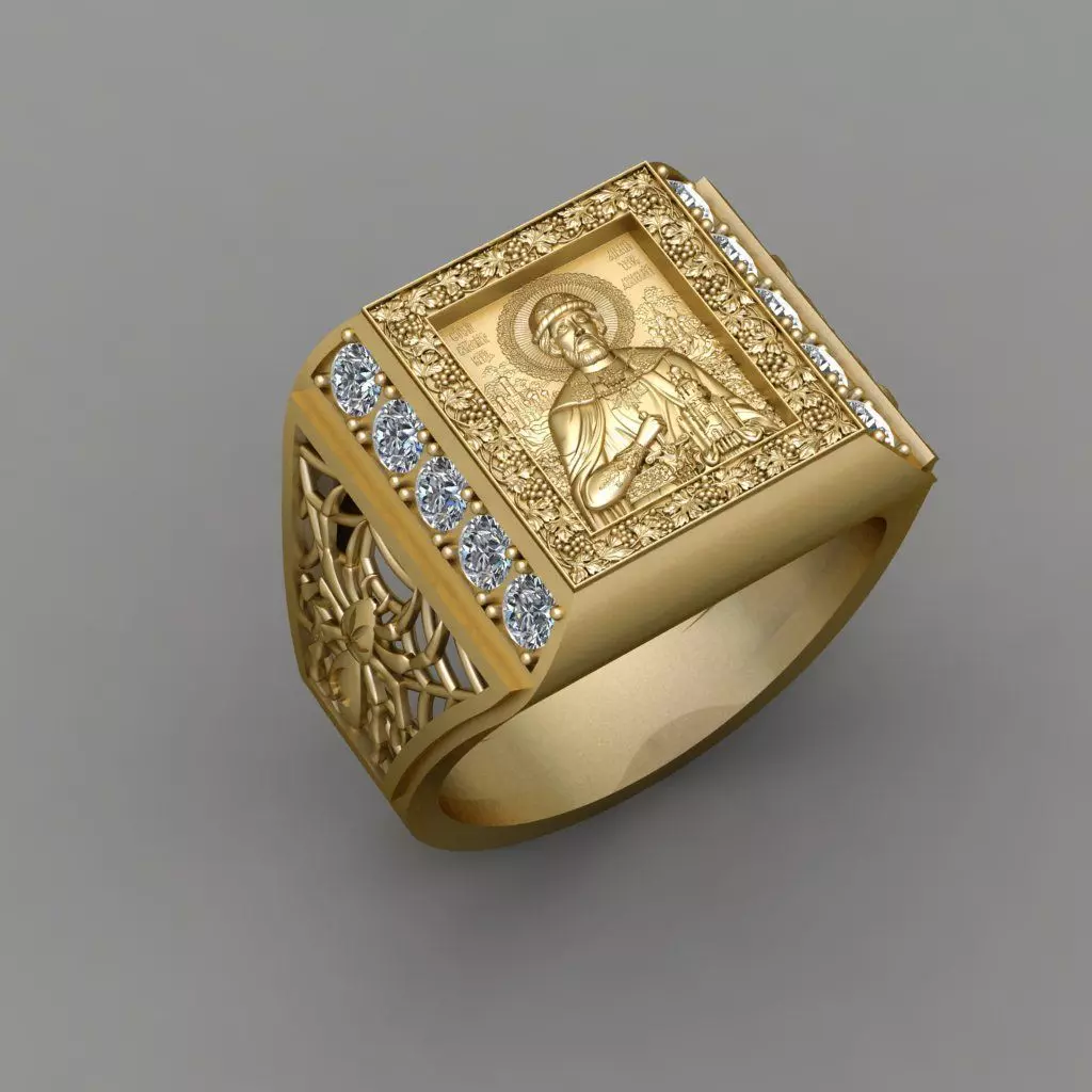 RELIGION ICON Holy Prince Dmitry Donskoy ring 3D print model 3D print model_0