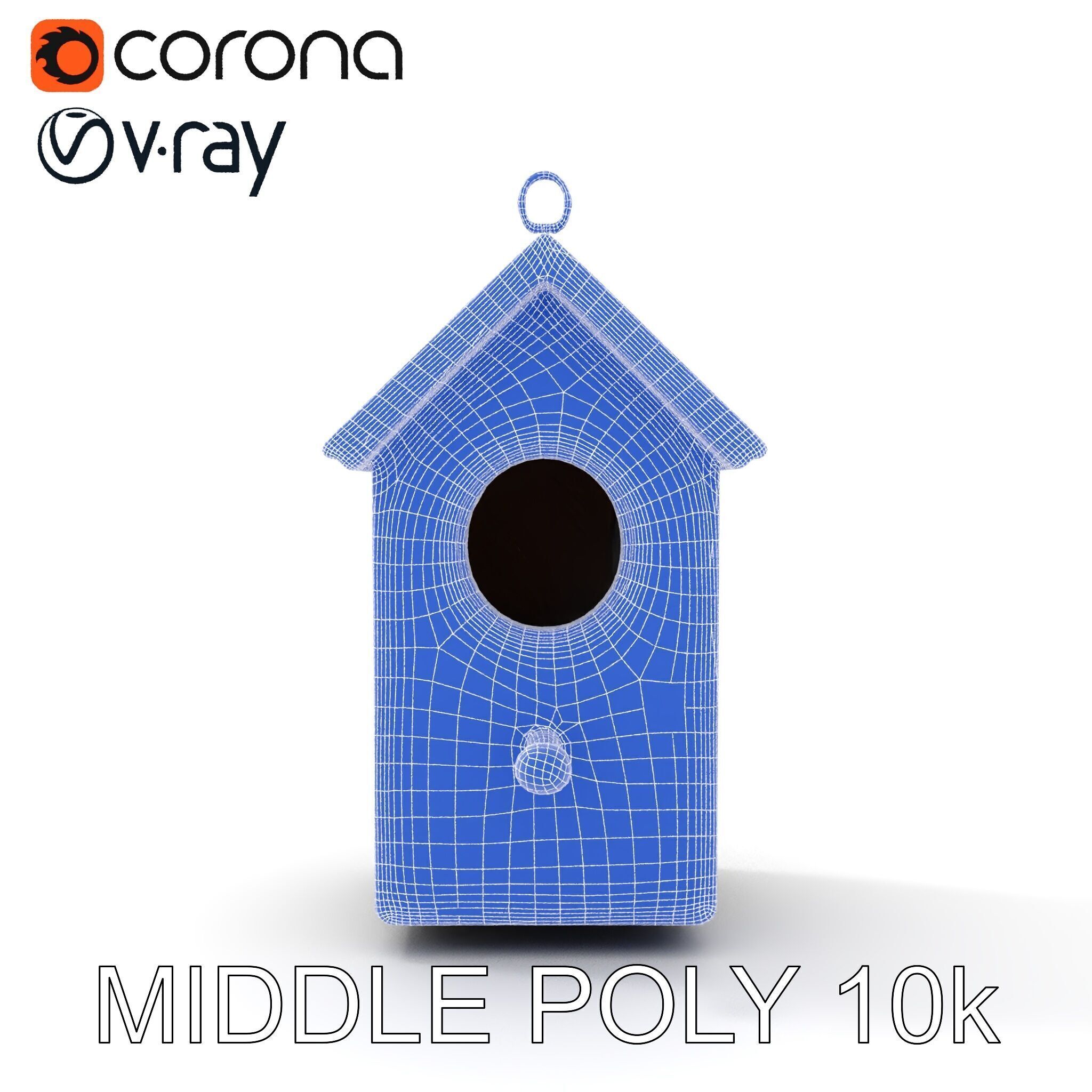 Rustic Wooden Birdhouse Model Pack Low-poly 3D model_25