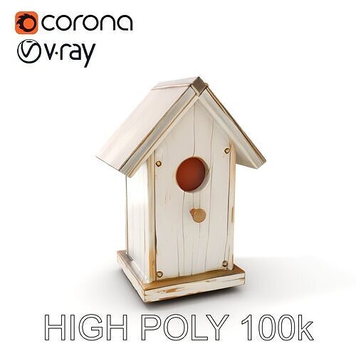 Rustic Birdhouse Model Pack Low-poly 3D model