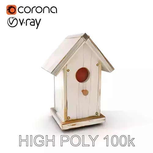 Rustic Birdhouse Model Pack Low-poly 3D model