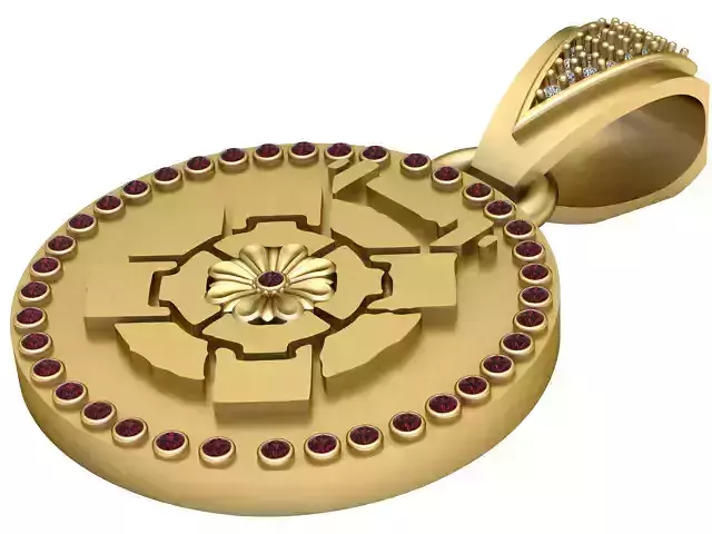 FLOWER ROUND PENDANT 