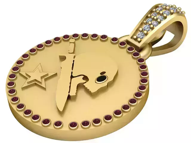 SKUL SIDE FACES PENDANT  3D print model