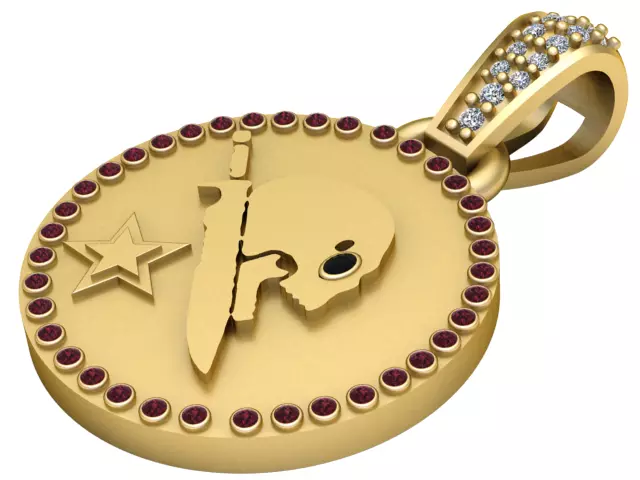SKUL SIDE FACES PENDANT 3D print model