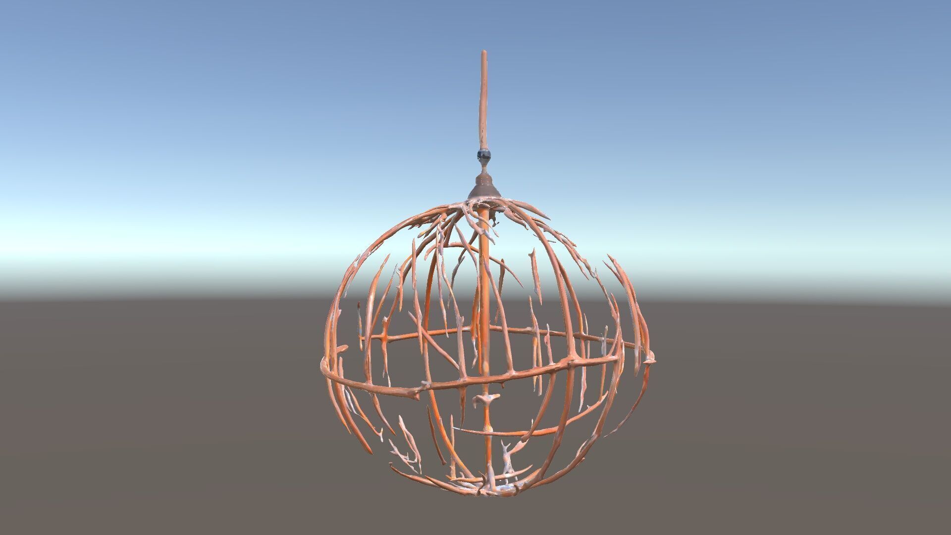 Rustic Spherical Pendant Light Model Pack Low-poly 3D model_5