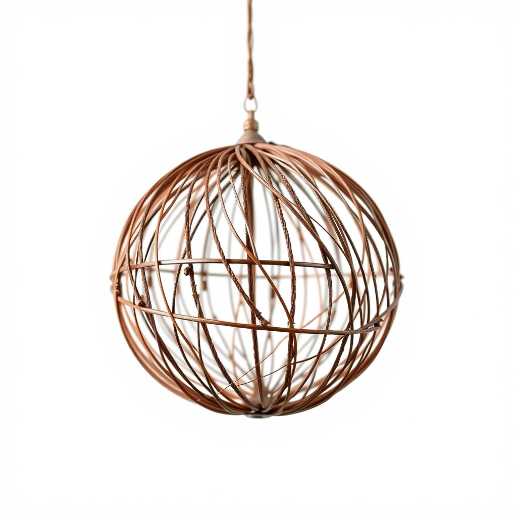 Rustic Spherical Pendant Light Model Pack Low-poly 3D model_2