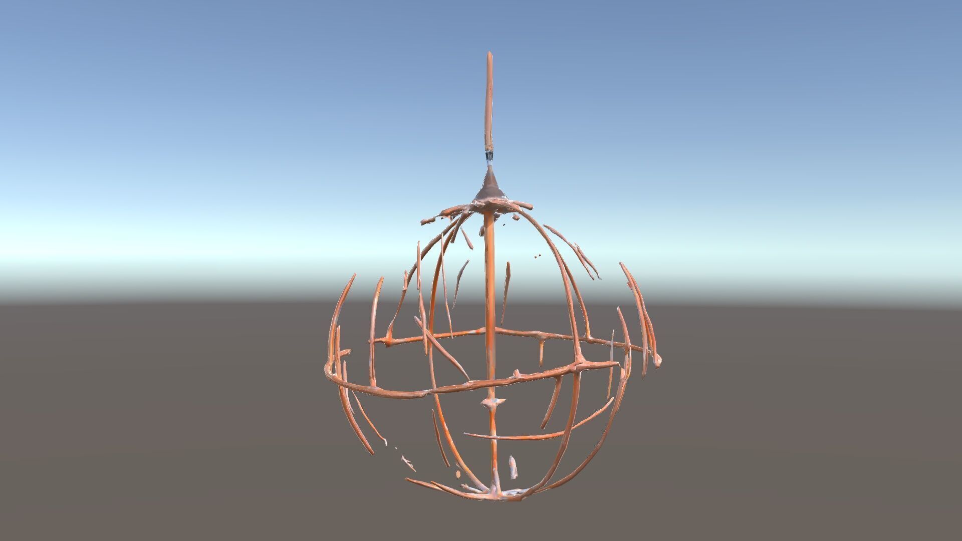 Rustic Spherical Pendant Light Model Pack Low-poly 3D model_34