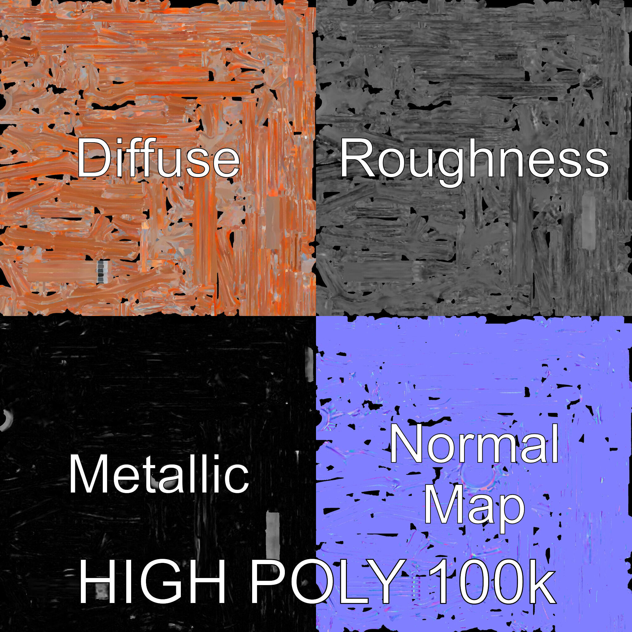 Rustic Spherical Pendant Light Model Pack Low-poly 3D model_3