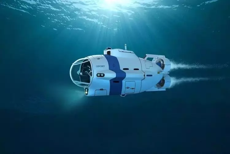 Futuristic Underwater Submarine 3D Model 3D model_0
