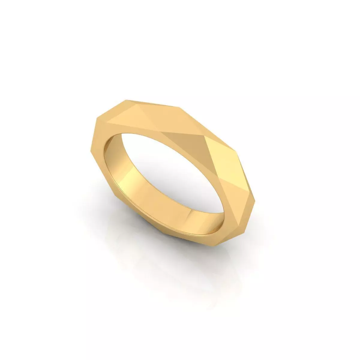 Faceted Ring 3D print model_0